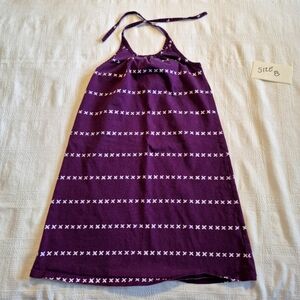 Hanna Andersson girls size 130 or 8 grape purple with white X lines VGUC